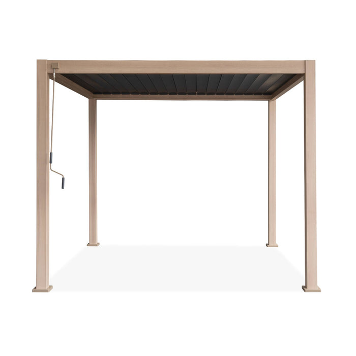 Pergola bioclimatica in alluminio con lamelle orientabili 3x3m v2