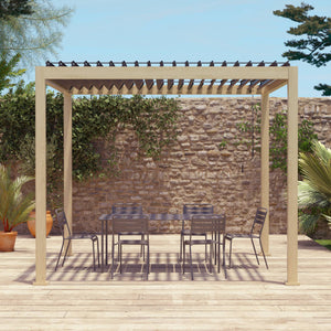 Pergola bioclimatica in alluminio con lamelle orientabili 3x3m v2