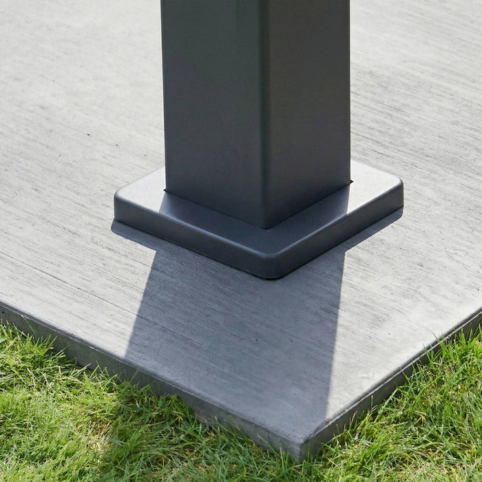 Pergola bioclimatica 3x4m in alluminio, lamelle orientabili, antracite