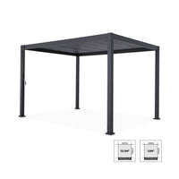 Pergola bioclimatica 3x4m in alluminio a lamelle orientabili,