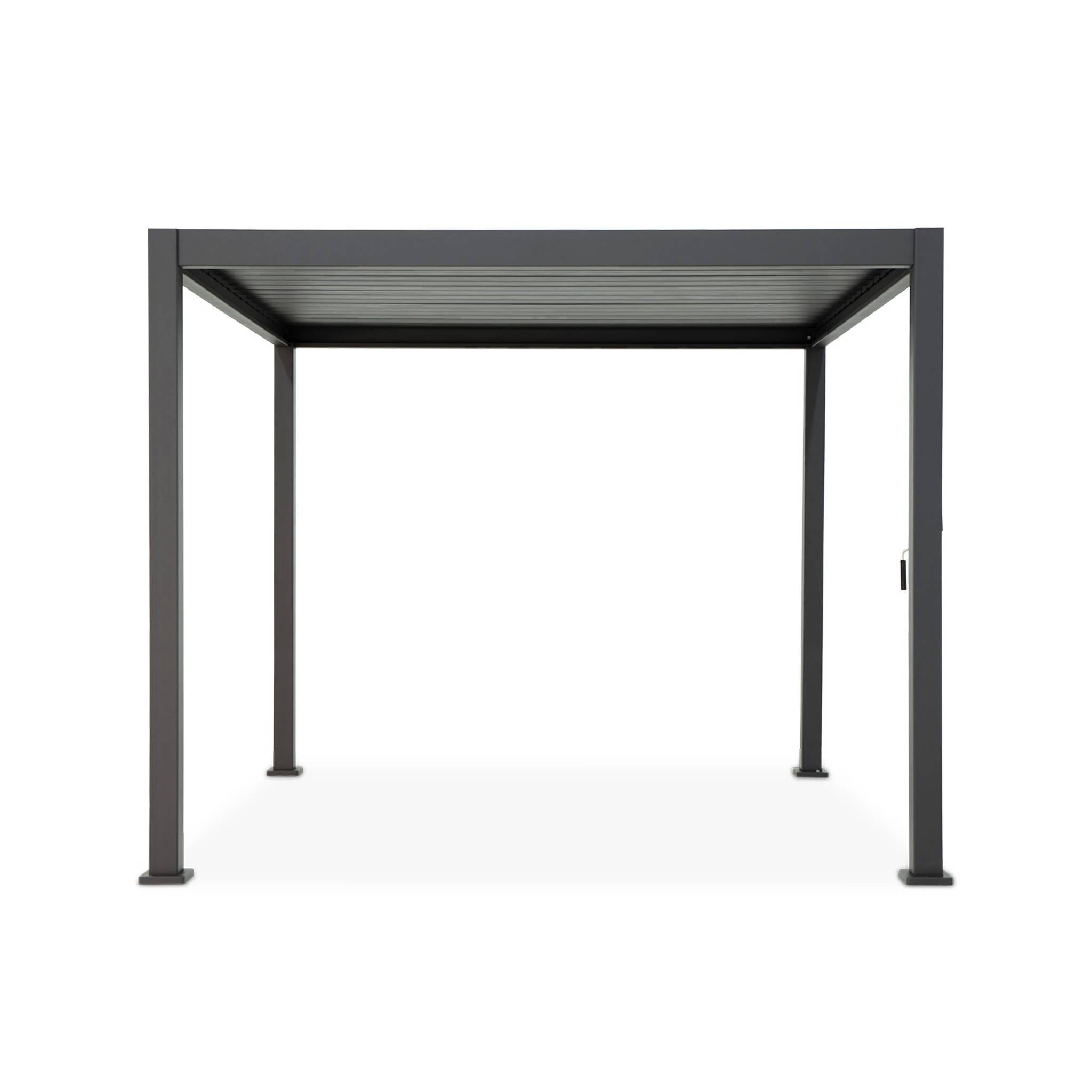 Pergola bioclimatica 3x4m in alluminio a lamelle orientabili,