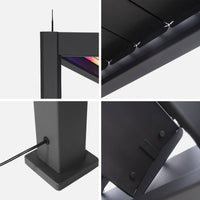 Pergola 3x4m elettrica in alluminio con illuminazione a led, antracite