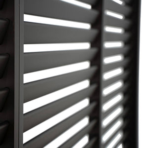 Pergola bioclimatica 3x4 in alluminio + 3 tende da 100cm, antracite