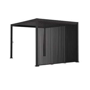 Pergola bioclimatica in alluminio 4x3m + 3 persiane verticali 100cm ,