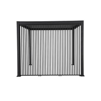 Pergola bioclimatica in alluminio 4x3m + 3 persiane verticali 100cm ,