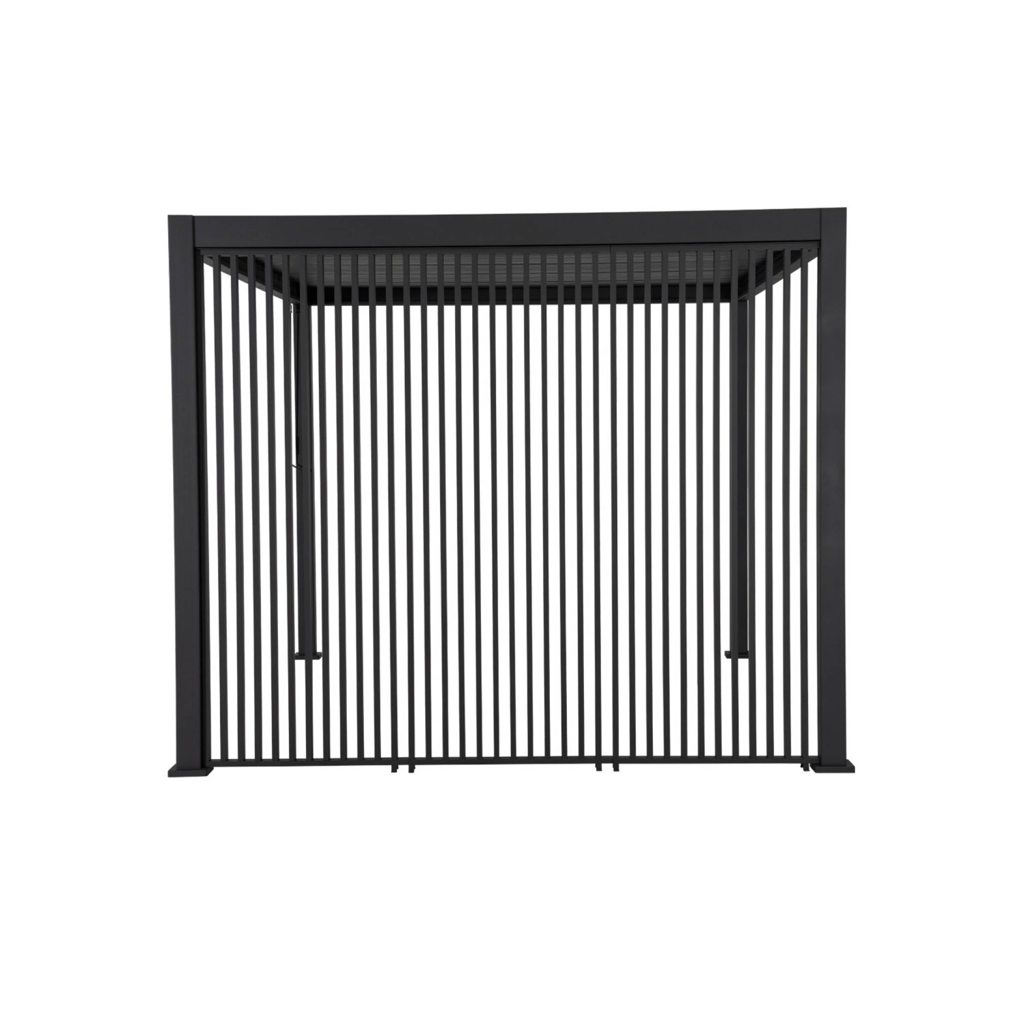 Pergola bioclimatica in alluminio 4x3m + 3 persiane verticali 100cm ,