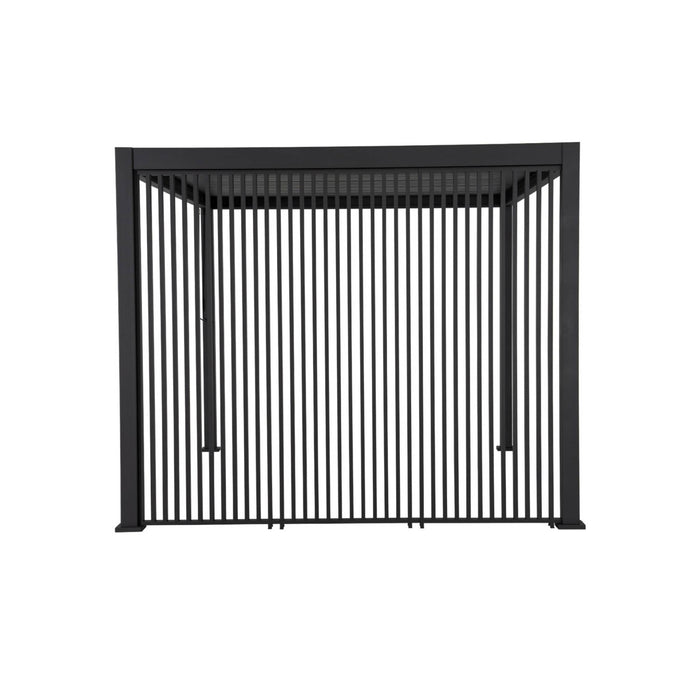 Pergola bioclimatica in alluminio 4x3m + 3 persiane verticali 100cm ,