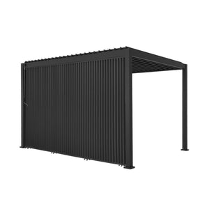 Pergola bioclimatica in alluminio 4x3m + 3 persiane verticali 130cm ,
