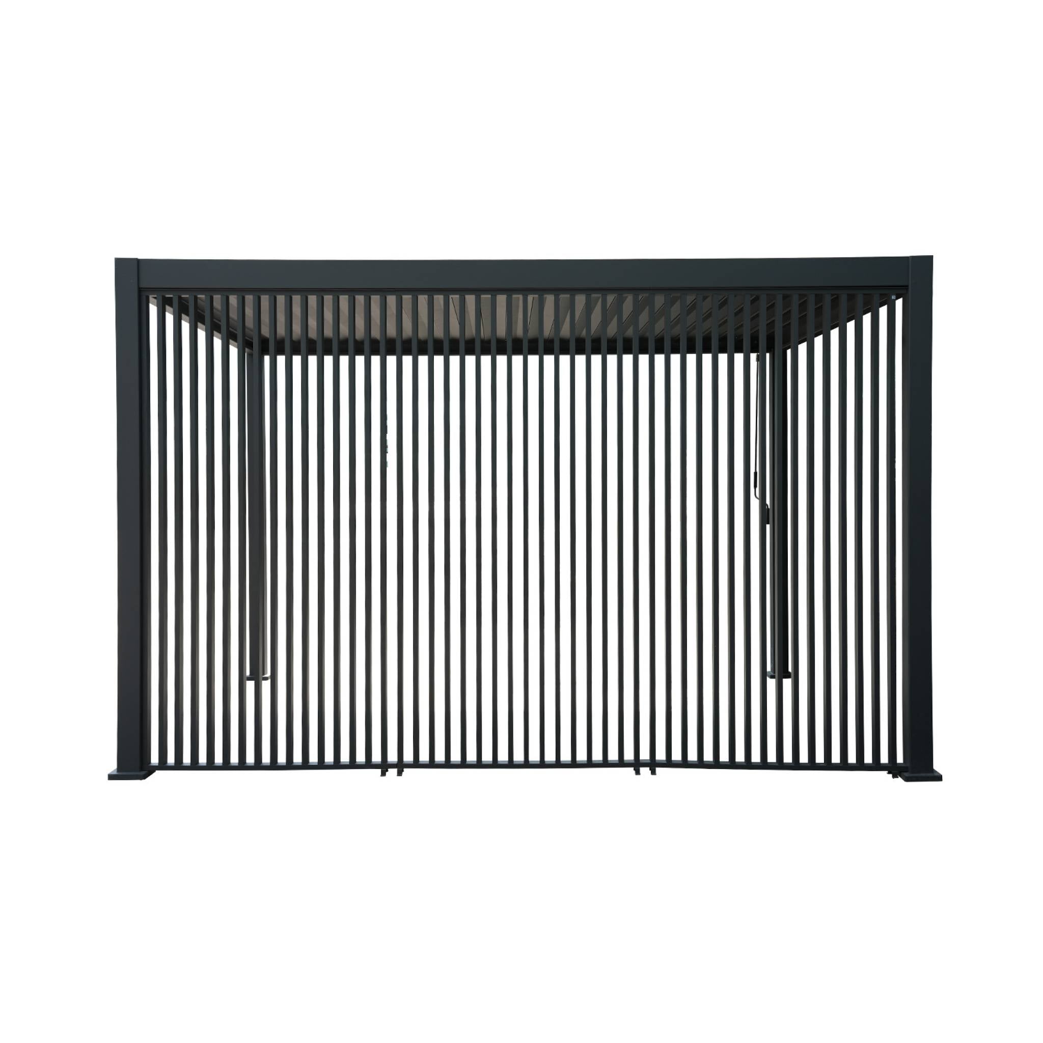 Pergola bioclimatica in alluminio 4x3m + 3 persiane verticali 130cm ,