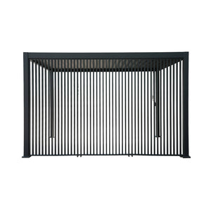 Pergola bioclimatica in alluminio 4x3m + 3 persiane verticali 130cm ,