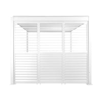 Pergola bioclimatica in alluminio 4x3m + 3 persiane 100cm lamelle