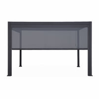 Pergola bioclimatica 3x4m + tenda da sole 4m, antracite