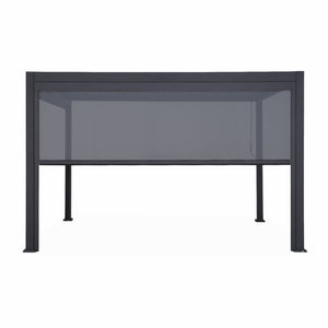 Pergola bioclimatica 3x4m + tenda da sole 4m, antracite