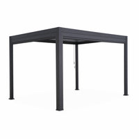 Pergola bioclimatica 3x4m + tenda da sole 4m, antracite