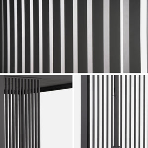 Set di 3 persiane verticali 1.3m per pergola bioclimatica, antracite