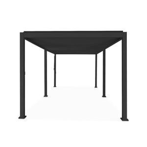 Pergola bioclimatica 3x6m in alluminio, lamelle orientabili, antracite
