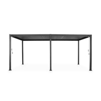 Pergola bioclimatica 3x6m in alluminio, lamelle orientabili, antracite