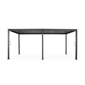 Pergola bioclimatica 3x6m in alluminio, lamelle orientabili, antracite