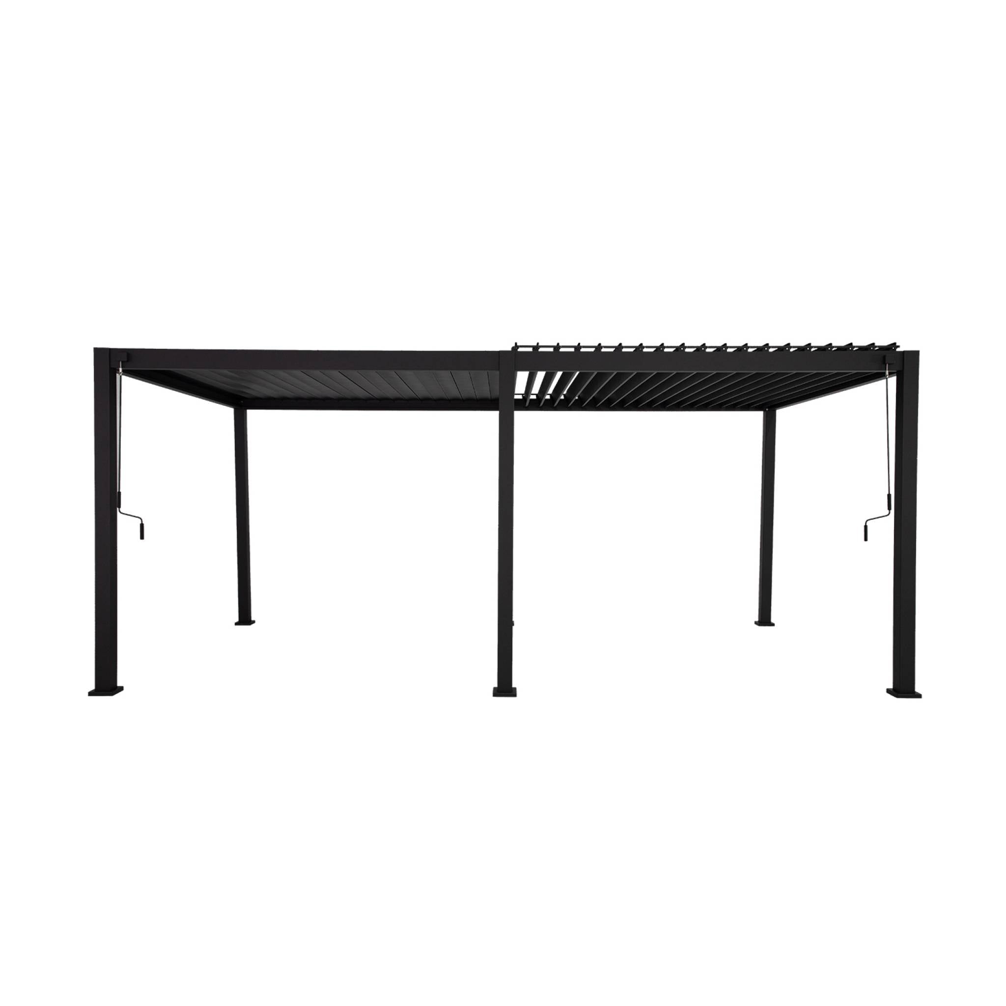 Pergola bioclimatica 3x6m in alluminio, lamelle orientabili, antracite