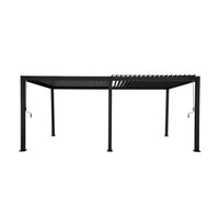 Pergola bioclimatica 3x6m in alluminio, lamelle orientabili, antracite