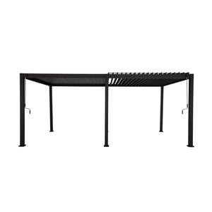 Pergola bioclimatica 3x6m in alluminio, lamelle orientabili, antracite