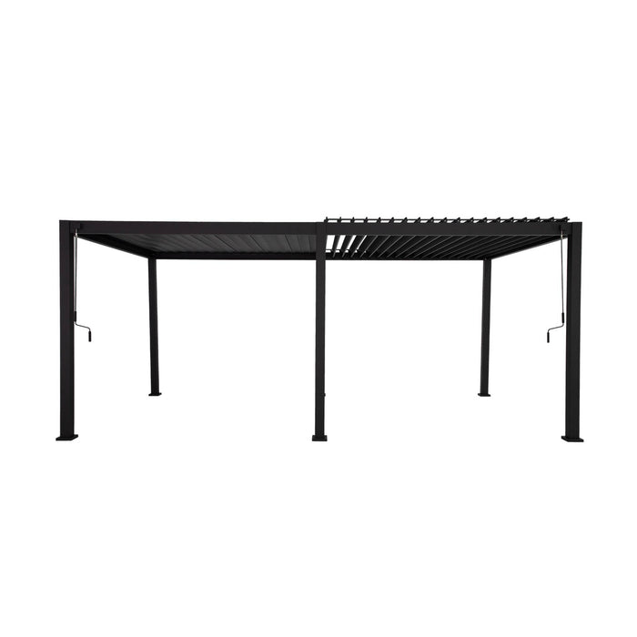 Pergola bioclimatica 3x6m in alluminio, lamelle orientabili, antracite