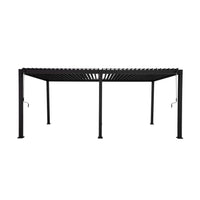 Pergola bioclimatica 3x6m in alluminio, lamelle orientabili, antracite