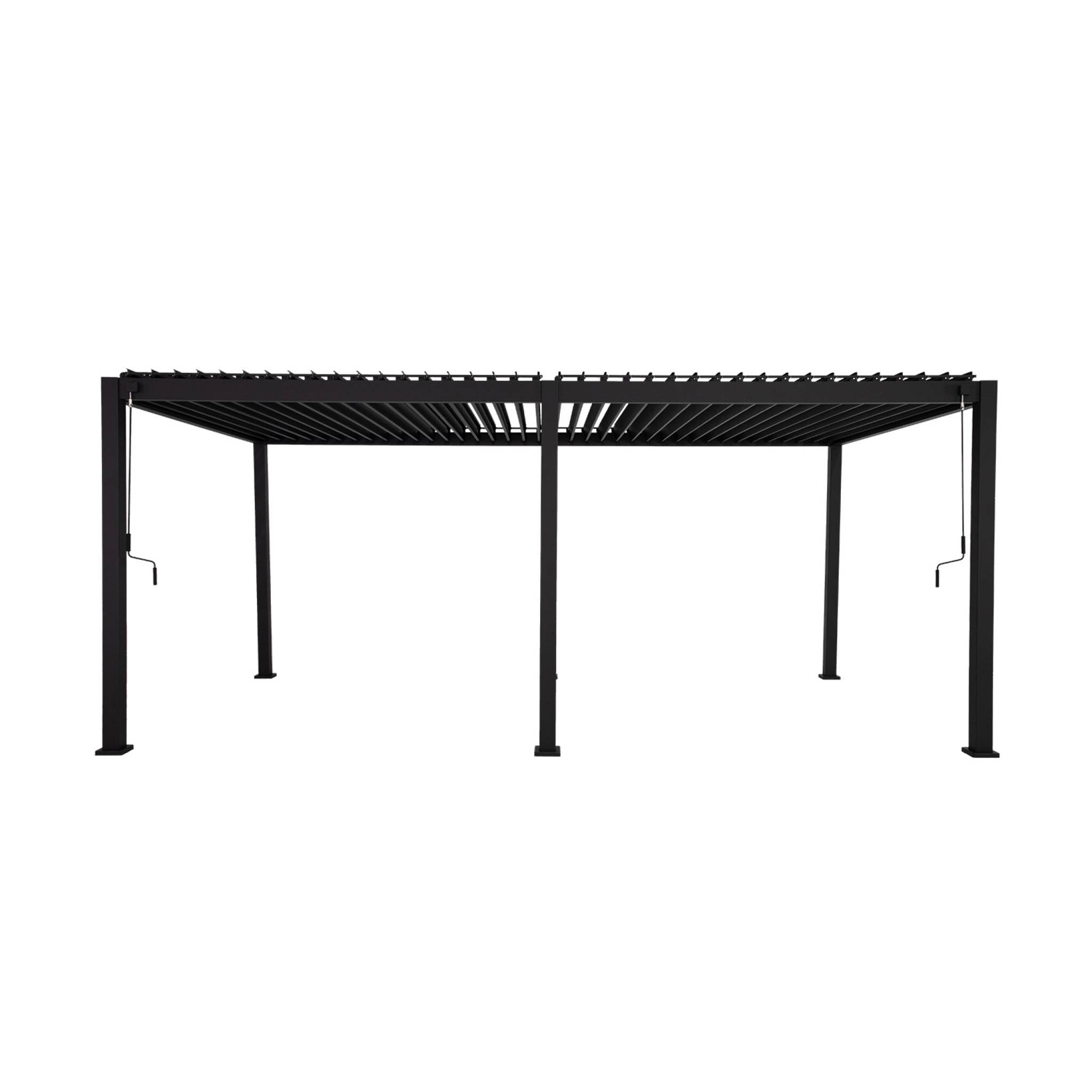 Pergola bioclimatica 3x6m in alluminio, lamelle orientabili, antracite