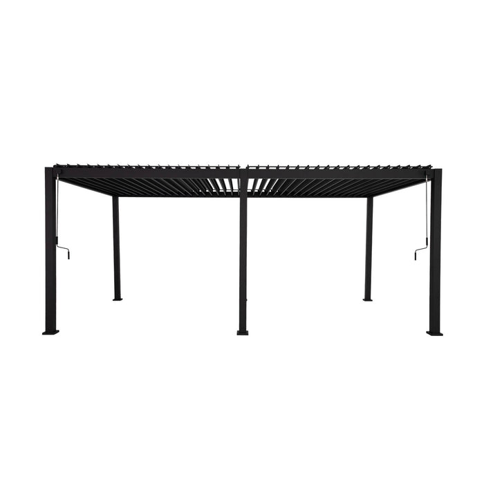 Pergola bioclimatica 3x6m in alluminio, lamelle orientabili, antracite