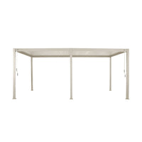 Pergola bioclimatica 3x6m in alluminio, lamelle orientabili, beige