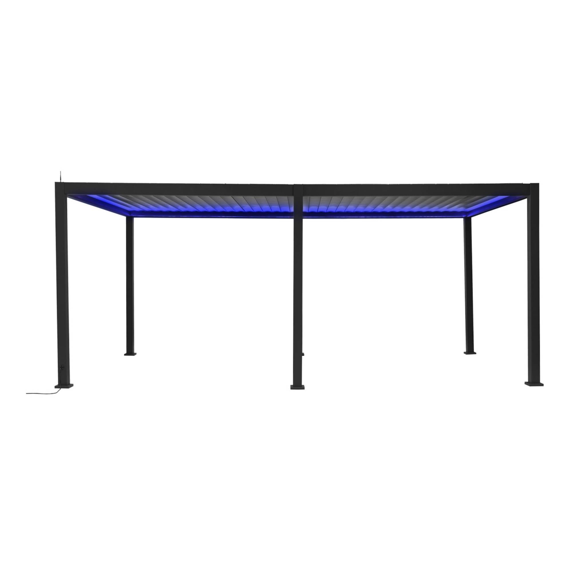 Pergola bioclimatica 3x6m elettrica in alluminio con illuminazione a