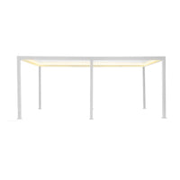 Pergola bioclimatica 3x6m elettrica in alluminio con illuminazione a