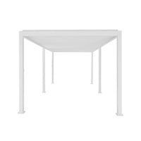 Pergola bioclimatica 3x6m in alluminio, lamelle orientabili, bianco