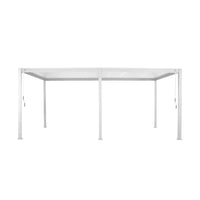 Pergola bioclimatica 3x6m in alluminio, lamelle orientabili, bianco