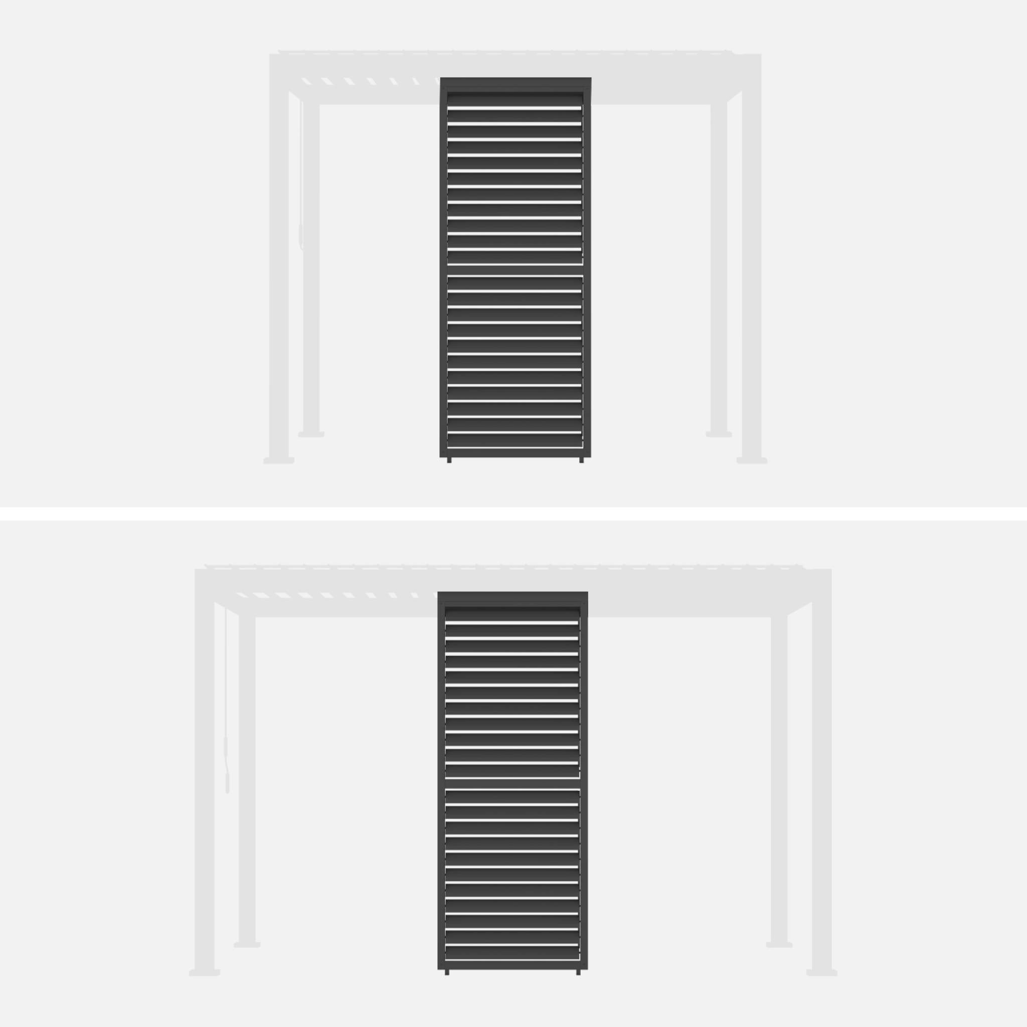 Persiana a lamelle orientabili 100cm per pergola bioclimatica