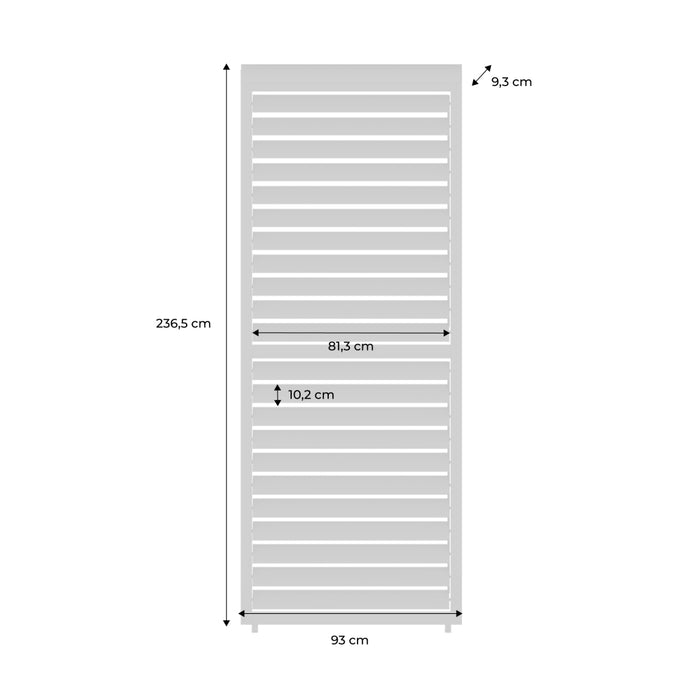 Persiana a lamelle orientabili 100cm per pergola bioclimatica