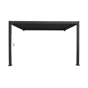 Pergola bioclimatica 3x4m in alluminio addossata, lame orientabili ,