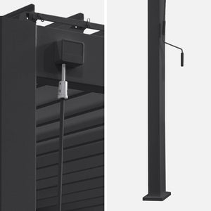 Pergola bioclimatica 3x4m in alluminio addossata, lame orientabili ,