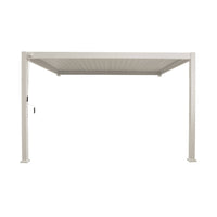 Pergola bioclimatica 3x4m in alluminio addossata, lame orientabili ,