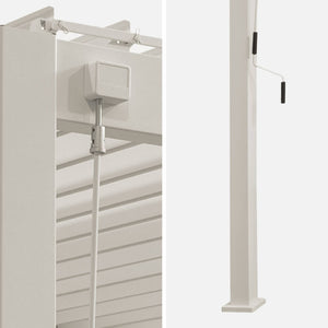 Pergola bioclimatica 3x4m in alluminio addossata, lame orientabili ,