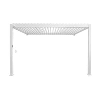 Pergola bioclimatica 3x4m in alluminio addossata, lame orientabili ,