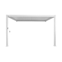 Pergola bioclimatica 3x4m in alluminio addossata, lame orientabili ,