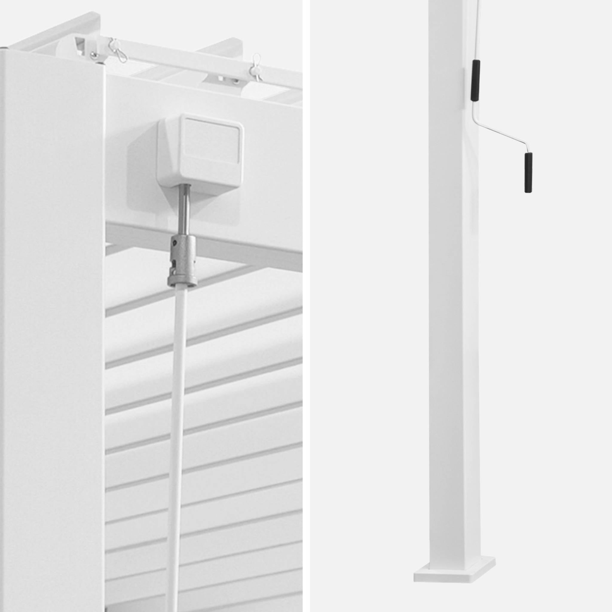 Pergola bioclimatica 3x4m in alluminio addossata, lame orientabili ,