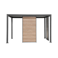 Persiana 130cm in alluminio effetto legno per pergola triomphe 3x4m,