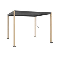 Pergola bioclimatica 3x3m in alluminio e acciaio, lamelle orientabili,