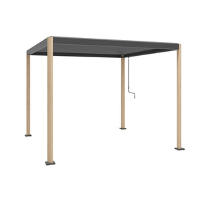 Pergola bioclimatica 3x3m in alluminio e acciaio, lamelle orientabili,