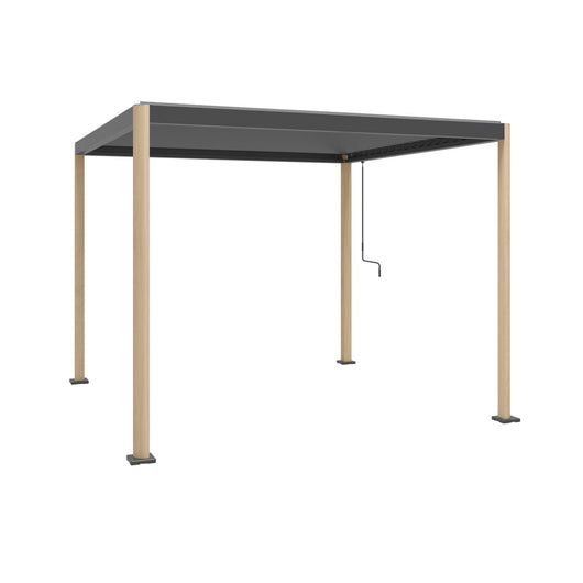 Pergola bioclimatica 3x3m in alluminio e acciaio, lamelle orientabili,