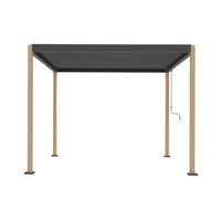 Pergola bioclimatica 3x3m in alluminio e acciaio, lamelle orientabili,