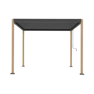 Pergola bioclimatica 3x3m in alluminio e acciaio, lamelle orientabili,