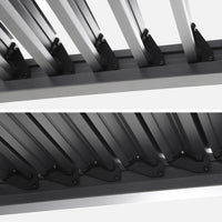 Pergola bioclimatica 3x3m in alluminio e acciaio, lamelle orientabili,